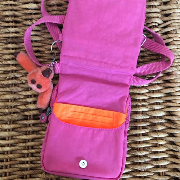 Kipling Pink and Orange Crossbody Bag - Picture 8 of 12